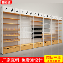 Mingchuang style shelf display rack Boutique jewelry store display cabinet Steel wood excellent product display rack Mobile phone accessories hook rack
