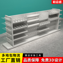 Nome home department store nome double-sided Nakajima cabinet Makeup boutique jewelry store display rack Steel-wood shelf display rack