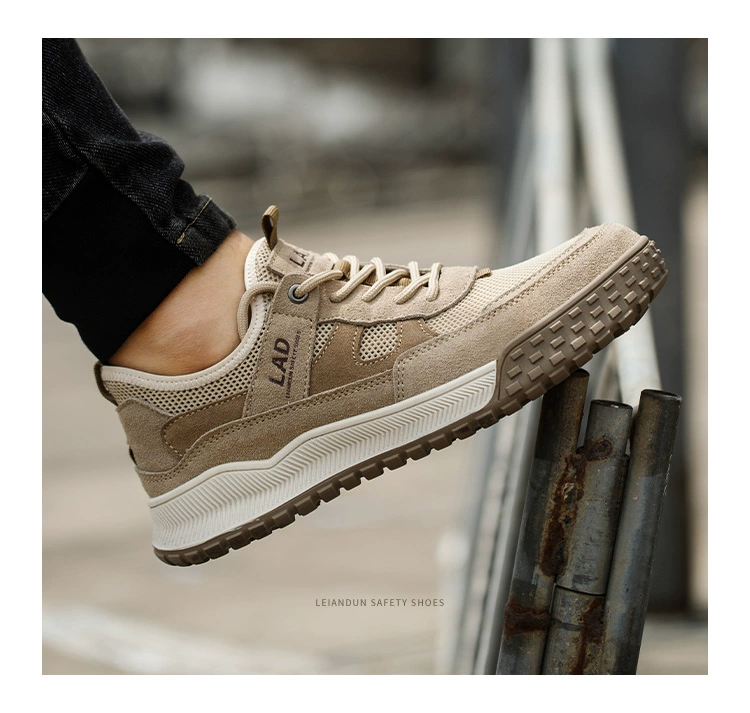 Labor protection shoes for men, winter fashion, steel toe, anti-smash, anti-puncture, breathable, anti-odor, comfortable, soft sole, construction site old protection work