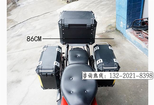 Áp dụng cho QJ Qianjiang Kaiwei nhặt 250-3B xe máy hợp kim nhôm ba hộp đuôi hộp phát hành nhanh bên hộp chống nước - Xe gắn máy phía sau hộp thùng chứa đồ xe máy