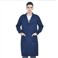 Полиное хлопок -привязывание синего пальто