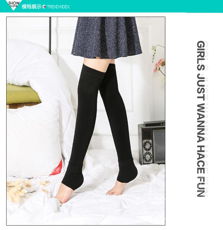 Quần legging tất nữ qua đầu gối cộng với tất nhung ấm màu da nữ mùa đông vớ dày Phiên bản Hàn Quốc của quần legging cao cổ nam hộp tất quà tặng đẹp