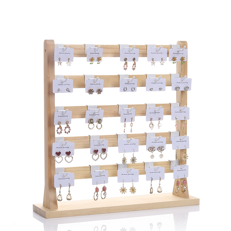 Solid Wood Multi-Layer Hook Earring Display Stand, Hairpin Display Rack, Jewelry Hanging Rack, Bracelet and Bead Creative Jewelry Storage Rack Solid Wood Multi-Layer Hook Earring Display Stand, Hairpin Display Rack, Jewelry Hanging Rack, Bracelet and Bead Creative Jewelry Storage Rack