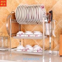 The New length 55 width 25 high 40cm cm kitchen drain bowl rack stainless steel for easy storage and multi-purpose three layers