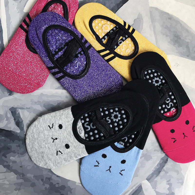 Professional Non-slip Sports Socks Female Shallow Mouth Yoga Socks Summer Thin low Help hidden Sox cotton Sox Running fitness short socks