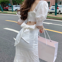 Western style Age dress women early autumn 2021 New temperament top with skirt fashion two-piece summer
