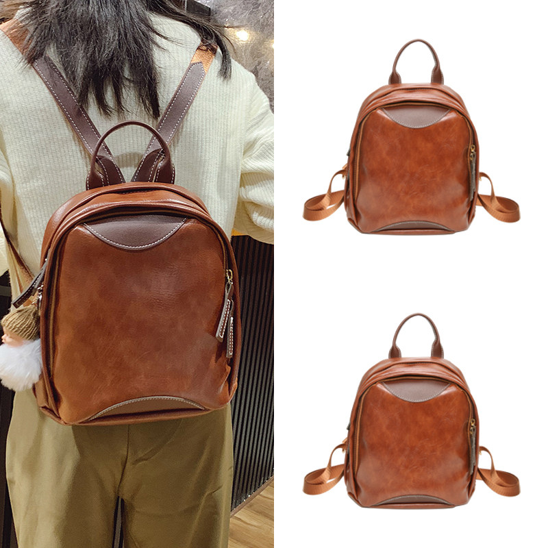 Autumn winter large capacity backpack small bag bag women 2021 new fashion college student simple school bag premium sense backpack