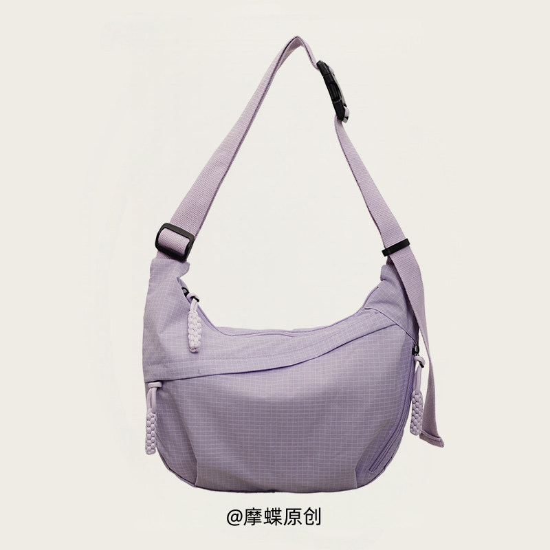 Spring/Summer Large Capacity Premium Commuter Crossbody Bag For Women 2026 New Orange Canvas Dumpling Bag With Zipper - Thumbnail 3
