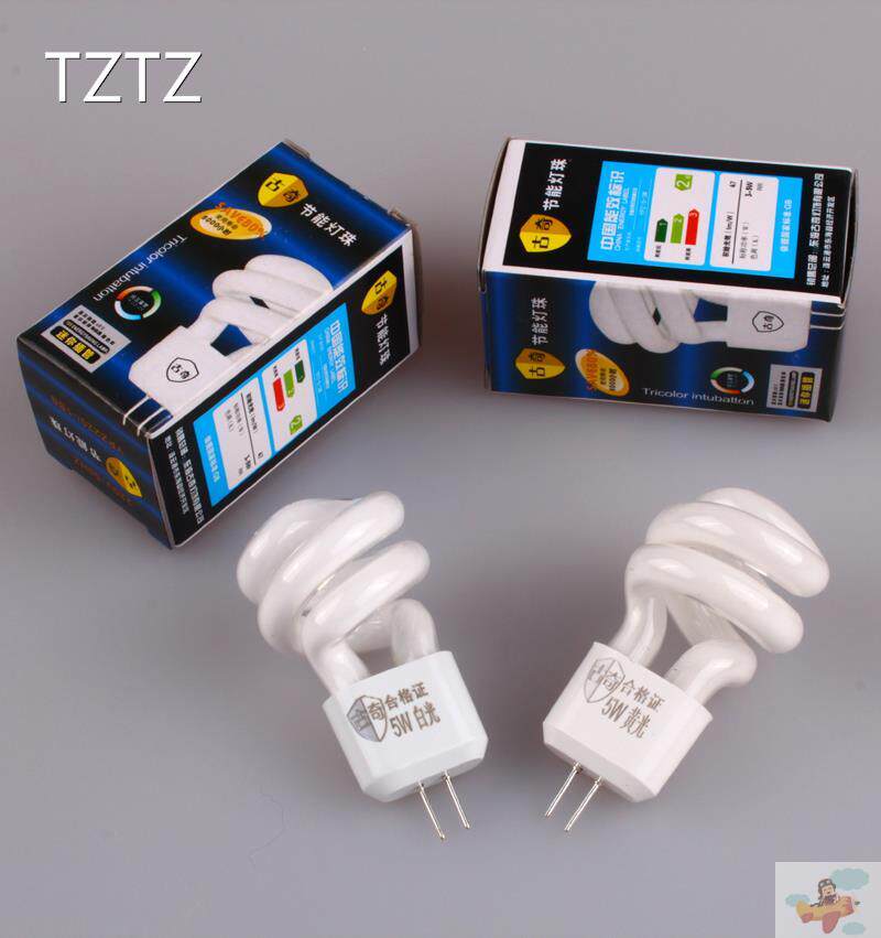 cha zhen shi led mirror front bulb 5w two pins lamp toilet aisle lights small spiral energy-saving lamps