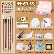  Art pigments Full set of junior high school students ink painting tool set Materials Beginners 12-color Chinese painting set Primary school students