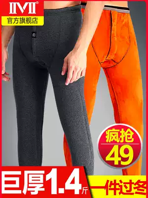Men's extra thick warm pants Men's plus velvet thickened winter sanitary pants single-piece wool pants, velvet pants, sanitary pants, leggings