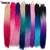 Wig dirty braid straight hair double ponytail 2 strands of braid twisted bow hair rope seven color gradient hip hop small thin braid children