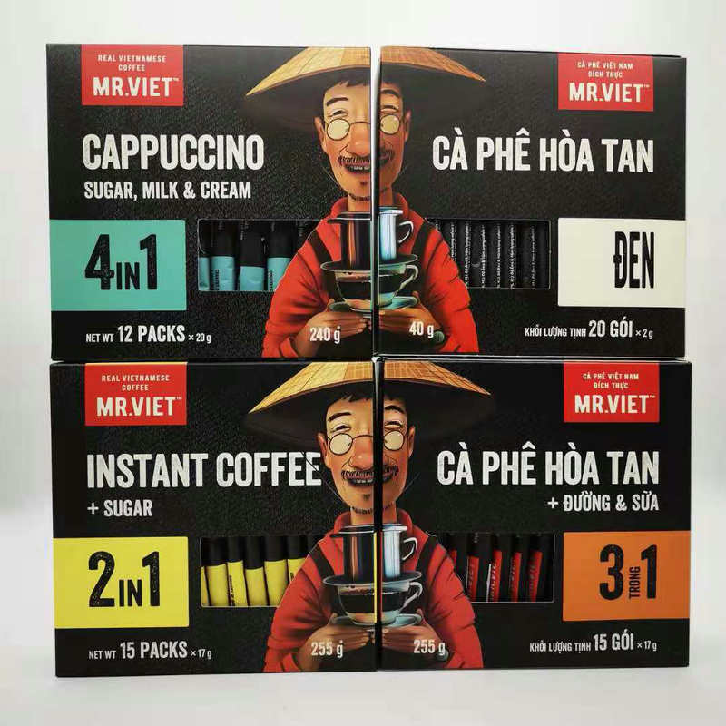 Vietnam MR VIET Black Coffee 234 in one instant coffee 40g 255g 15 boxes