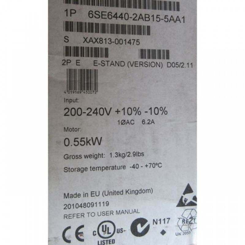 Siemens MM440 series 0 55kW inverter 6SE6440-2AB15-A1
