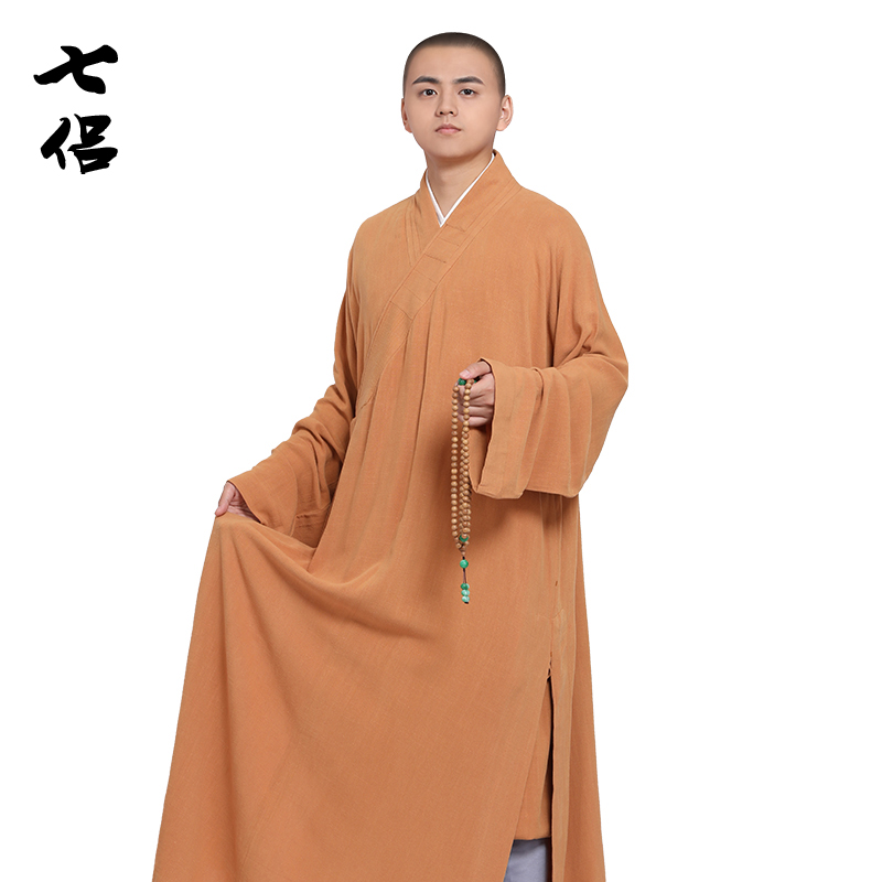 Shangyuan bảy cặp vợ chồng bông và lanh bốn mùa nhà sư quần áo quần áo thầy tu dài sate sư váy tu sĩ áo choàng trang phục Phật giáo