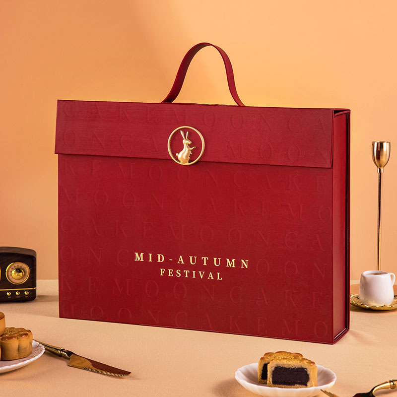 Moon Cake Packing Box 100g Gift Box Ice Leather Streaming Heart Mooncake Egg Yolk Crisp hand Hard empty box New 6 grain 8 grain 8 grain-Taobao