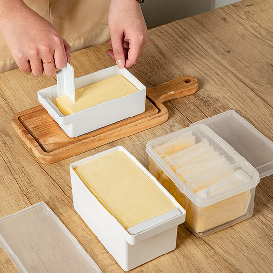 Japanese Butter Cutting Storage Box Refrigerator with Lid Cheese Cheese Storage Fresh Box Butter Cheese Cutter