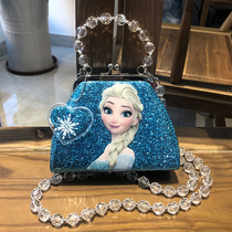 Child Skew Satchel Bag Packet Ice Princess Cartoon Chic Edge Girl Fashion Love Sand Handbag Foreign Air Korean Version