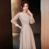 Летнее платье подружки невесты, длинная юбка, вечернее платье, изысканный стиль