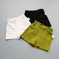Quần bé gái hè 2019 mới cho bé mặc quần trắng hoang dã đan quần short QW336 # - Quần quần short bé trai