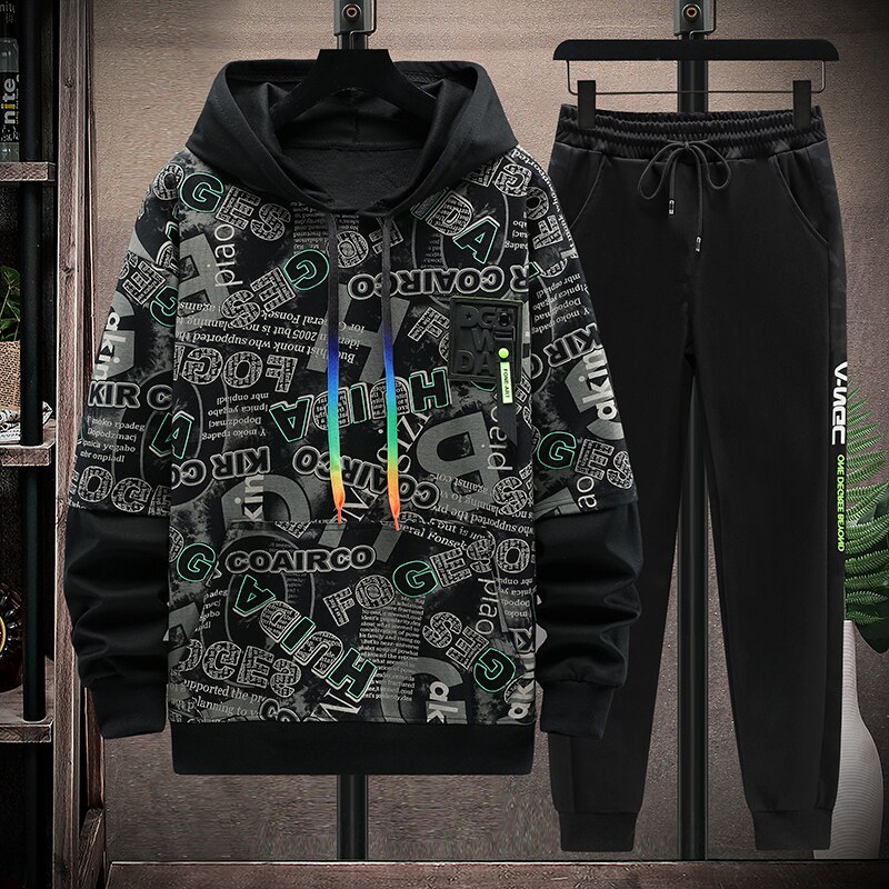 Boys' sweater 2022 spring and autumn new 12 boys hooded sports suits 13-year-old children's spring clothing trend