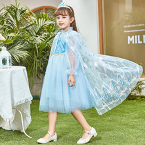 Elsa Princess Princess Dress Girls Elsa Spring Childrens Puffer Dress Sand Skirt