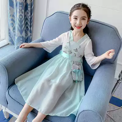 Girls summer dress Hanfu dress 2020 new children National skirt wind little girl Summer Tang dress Princess dress