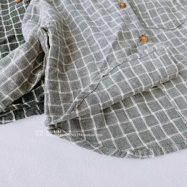 Áo sơ mi nữ cho bé gái mùa thu Áo sơ mi kẻ sọc dài tay Quần áo trẻ em trong quần áo trẻ em lớn Thời trang Hàn Quốc 29 đồ bộ cho bé gái