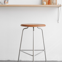 minimore) Ant Bar Stool) Nordic Japanese Modern Simple Household Solid Wood Bar Table High Feet Light Luxury Iron Art