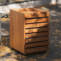 minimore Inspiration Cabinet ) Nordic Japanese Retro Wooden Style Office Mobile Drawer Cabinet