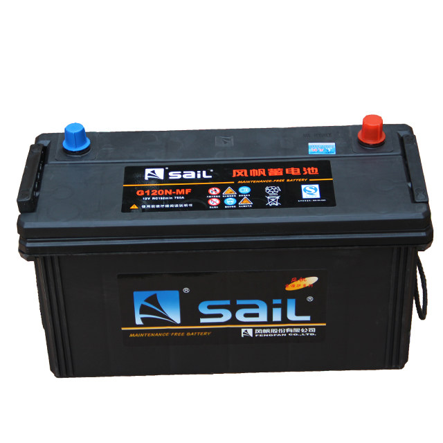 Sail storage batteries 12V120AH tractors for small and medium vans stacking high machine loader car battery 6-QW-120