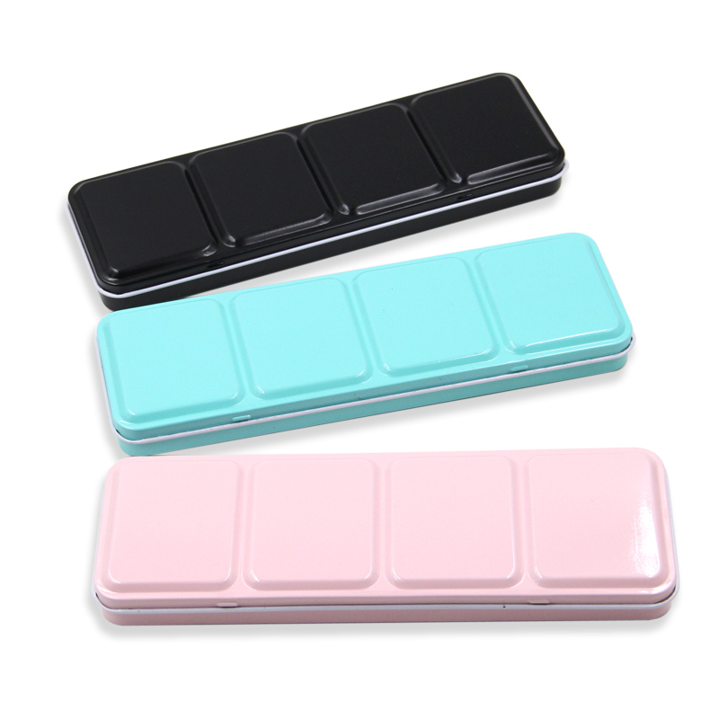 Colour dispensing iron box mint green tuhao gold 24 color solid watercolor paint empty box you fengzi shimink