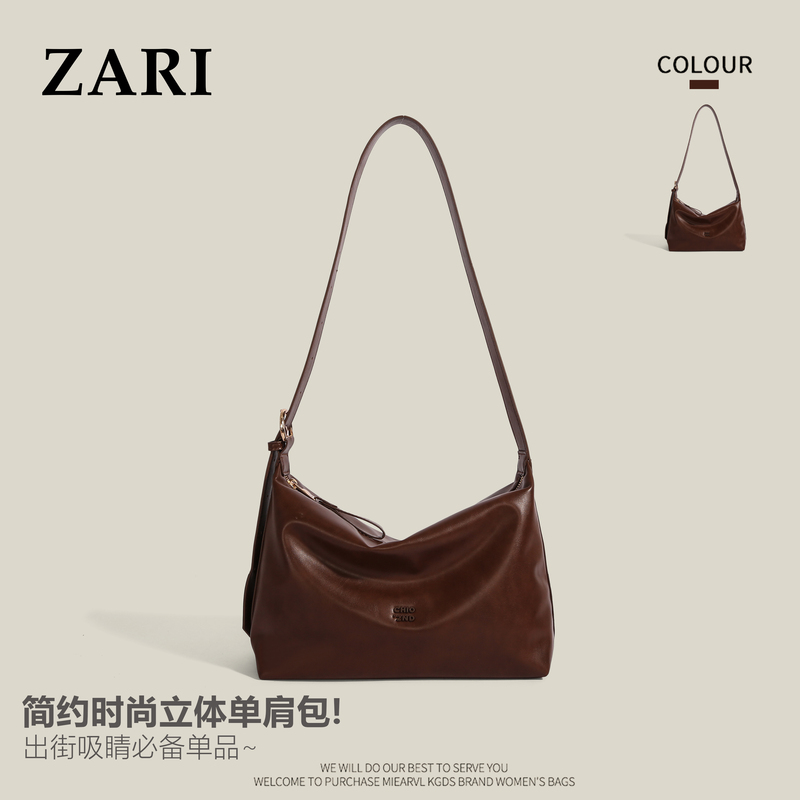 Wilderness Wind Tote Bag Women's 2026 New Original Retro Large Capacity Commuter Bag Single Shoulder Crossbody Large Bag