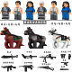 Suitable for Lego Bricks, Underground War Minifigures, Assembled Eighth Route Army Figures, Guerrilla Ruins, Trenches, Children's Toys