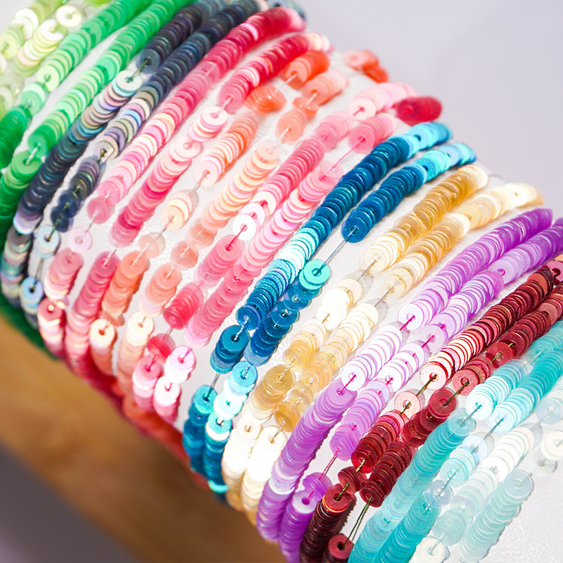 3mm magic color beads French embroidery sequins handmade diy weaving art embroidery accessories accessories imported PET sheet