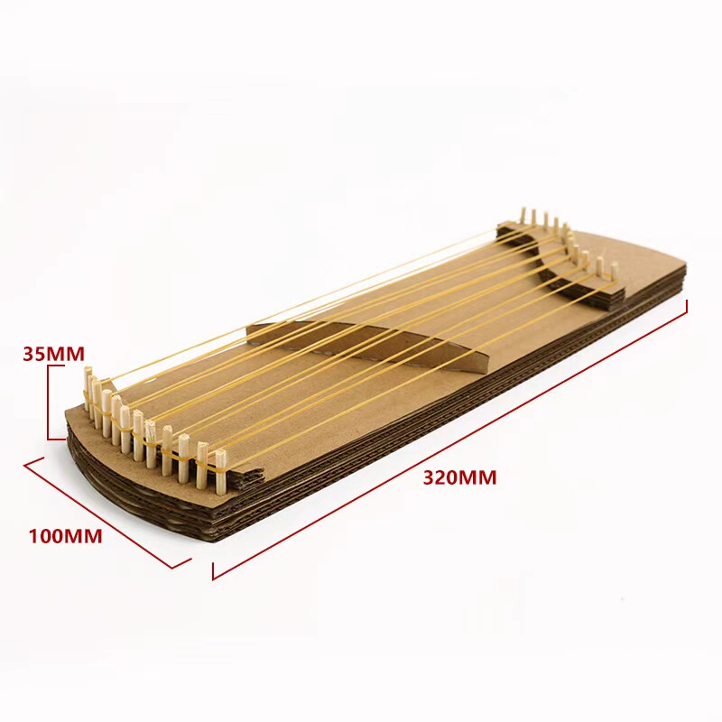 Cardboard Handmade Musical Instrument Guzheng Material Kit Semi-Finished Product Student Homework Toy Turning Waste into Treasure Cardboard Handmade Musical Instrument Guzheng Material Kit Semi-Finished Product Student Homework Toy Turning Waste into Treasure