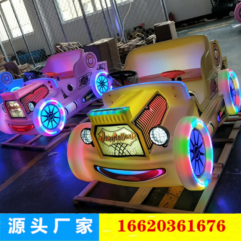 2020 new square small car touch car Luminous double parent-child electric battery old man's car scenic area playground