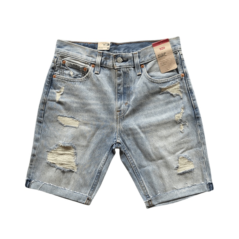 The United States Is Officially Importing Levi's 412 Men's Mid-Rise Slim-Fit Ripped Denim Shorts