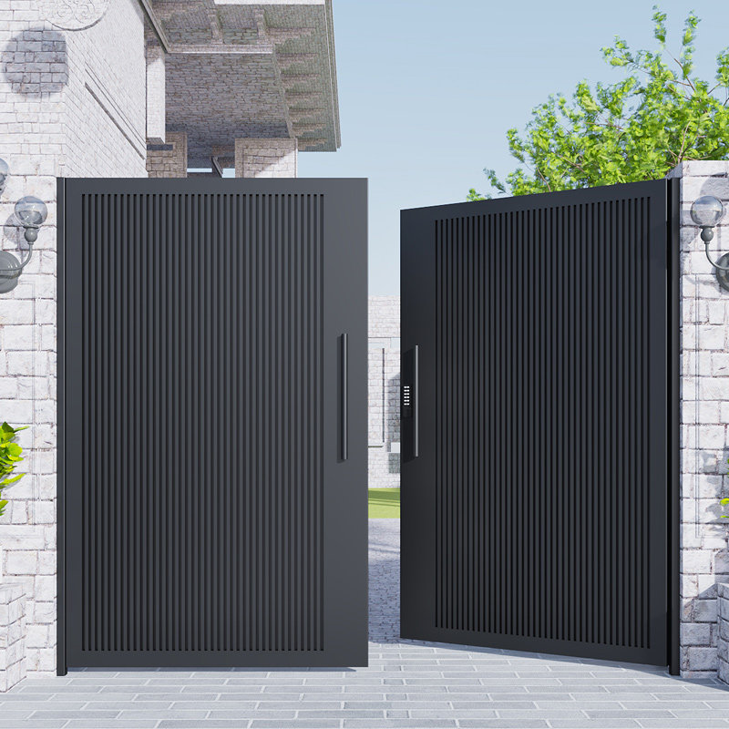 Outdoor Iron Art Courtyard Door Stainless Steel Entrance Garden Villa Gate Community Single Double Switch Yard Small Iron Door Custom