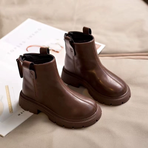 Martens, демисезонные ботинки, модные детские короткие сапоги, в западном стиле