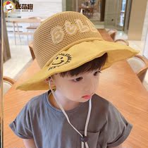 Children sunscreen supplies sunscreen hat light and thin cartoon hats Fashion cute fisherman hat Han version trendy girl boy
