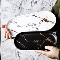 Marble Trays Advanced Senses Ceramic Decorations Retro Home Suit Tile Items Hotel Bath Cabinet Arrangement