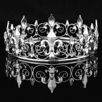 Special price popular alloy electroplated round large size crown wedding bridal hair accessories hair crown