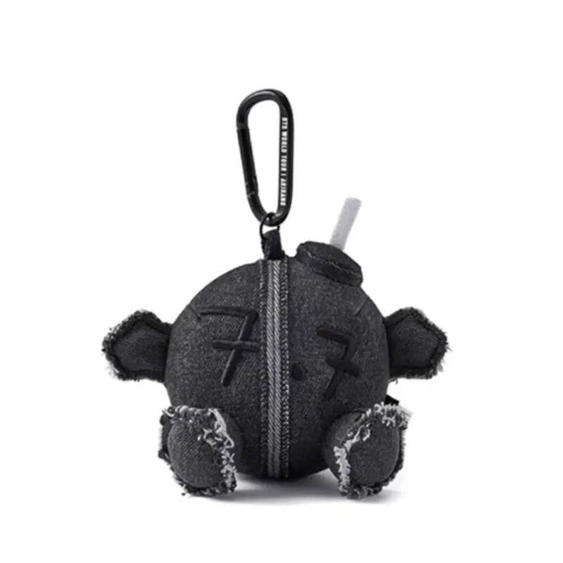 Bts Black Bomb Plush Keychain Coal Stove Keychain Pendant Official Same Style Bts Black Bomb Plush Keychain Coal Stove Keychain Pendant Official Same Style