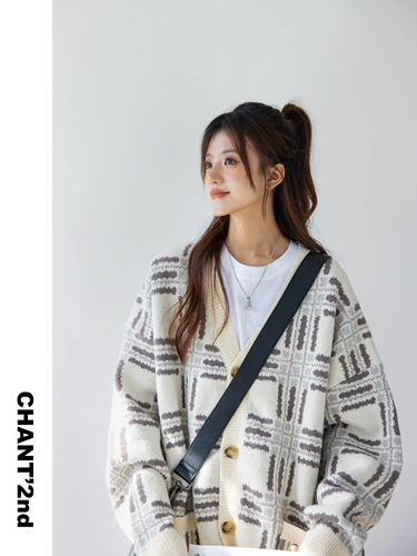 Японский свитер, куртка, ретро трикотажный кардиган, свободный крой