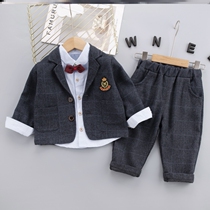 Male Treasure Week Old Gown Suit Foreign Air Birthday Dinner Net Red New Catch Zhou Clothes Inglent Pure Cotton Baby Flower Boy