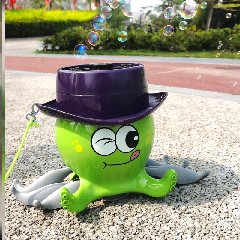 Octopus Bubble Machine Electric Safety Will Walk The Net Red Light Cute Walk Bend Blow Bubbles Fully Automatic Gift Girl Hearts