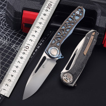 Kevin Catch Whale fork m390 Powder steel folding knife with knife-proof folding knife titanium alloy small knife high hardness knife