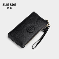 Head layer cowhide bag women long leather 2021 New Fashion simple thin soft leather mobile phone change small bag