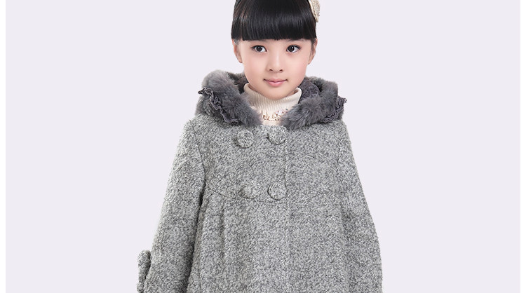 Manteau pour fille en laine - Ref 2162389 Image 90